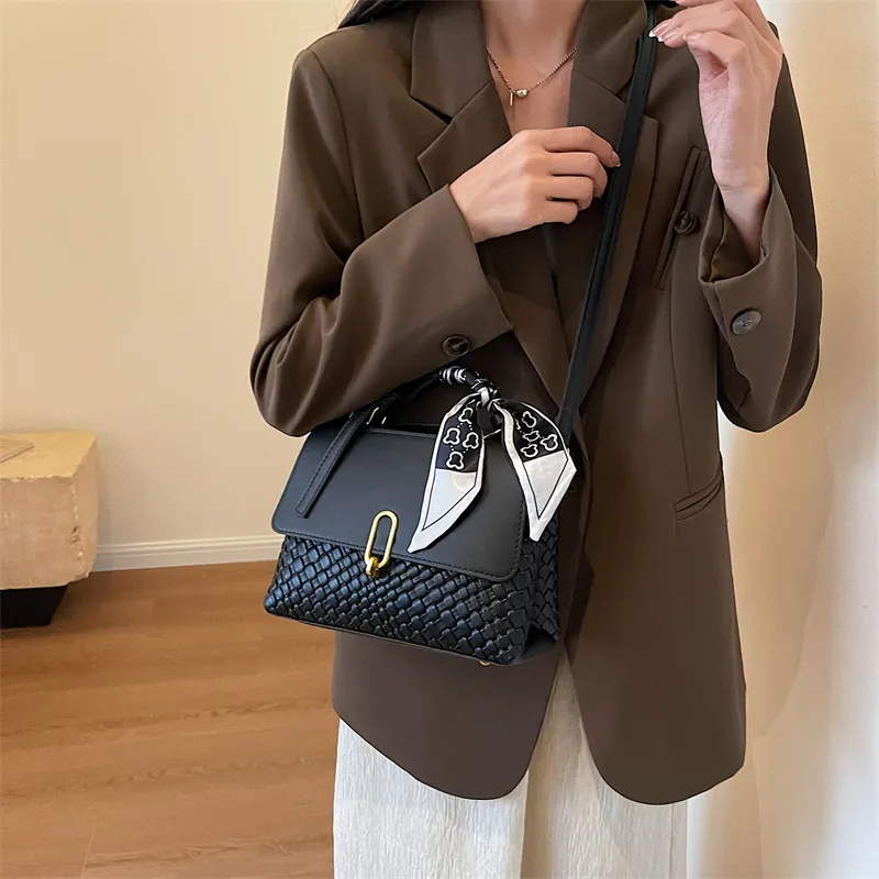 ROUNDOT PU Crossbody Bags Shoulder Bags Women's Coffee & Green/Brown & White/Black/Coffee-15