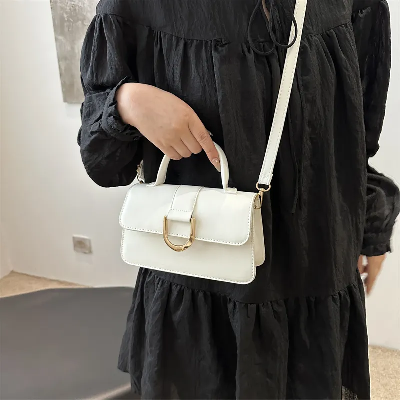 ROUNDOT Crossbody One Shoulder Handbags PU Women's White/Silver/Black/Khaki/Brown-3