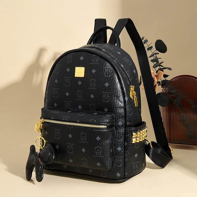 ROUNDOT Durable Fabric Backpacks Backpack Women's Ecru/Black/Yellow/Pink-12