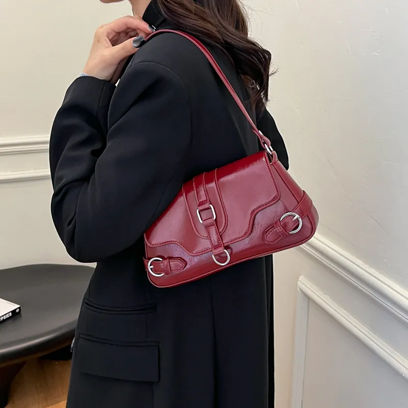 ROUNDOT PU Handbag Shoulder Bag Crossbody Bag Regular Women's White/Black/Red/Pink/Brown-20
