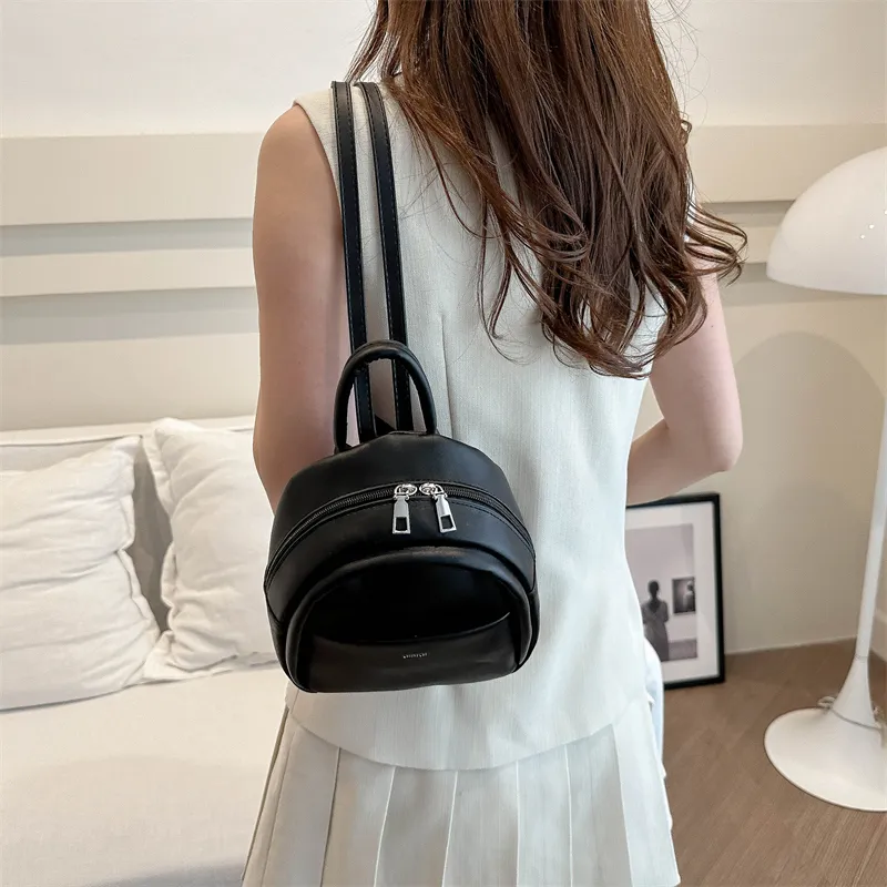 ROUNDOT PU Backpacks Backpack Women's White/Silver/Black/Pink/Yellow-20