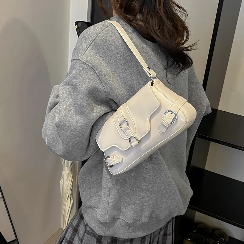 ROUNDOT PU Handbag Shoulder Bag Crossbody Bag Regular Women's White/Black/Red/Pink/Brown-6