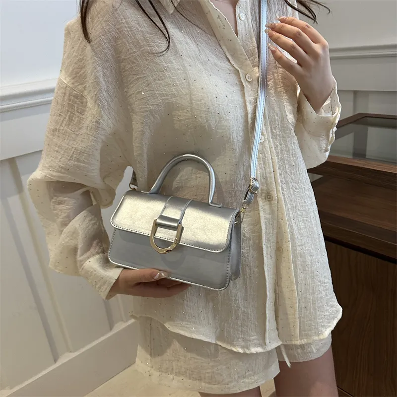 ROUNDOT Crossbody One Shoulder Handbags PU Women's White/Silver/Black/Khaki/Brown-13