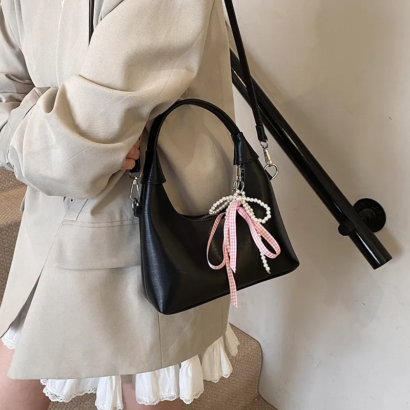 ROUNDOT PU Crossbody One Shoulder Handbags Regular Women's White/Silver/Black/Blue/Pink-18