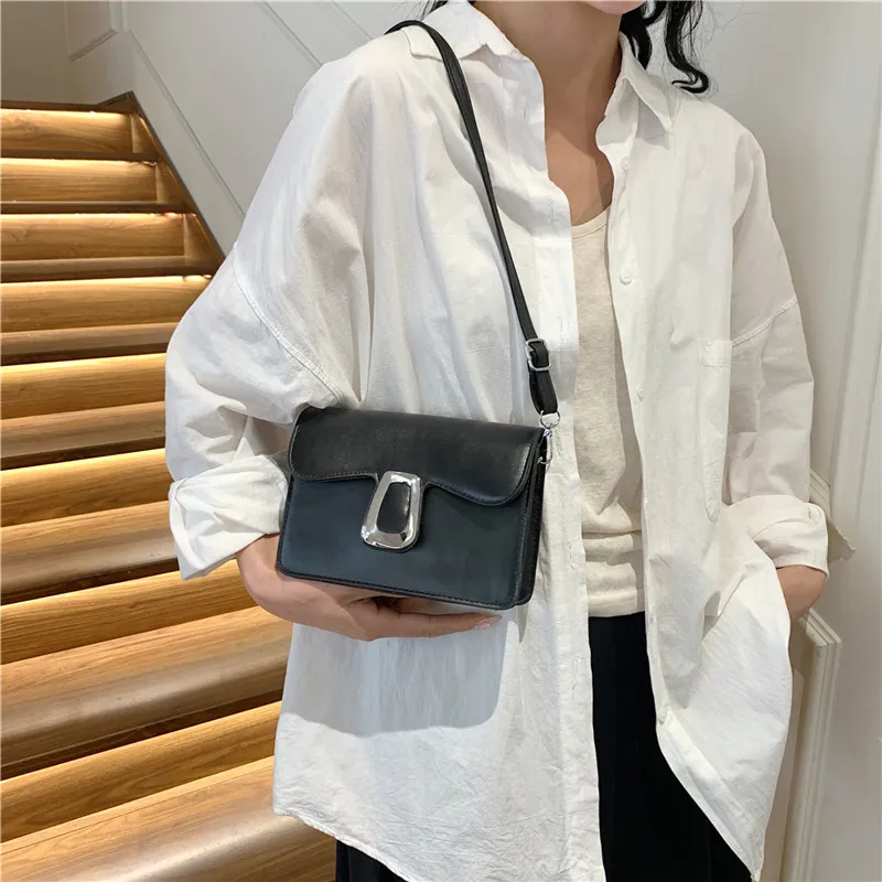 ROUNDOT Pu Crossbody Bag Shoulder Bag Regular Women's White Black/Khaki/Rose Red/Brown-12