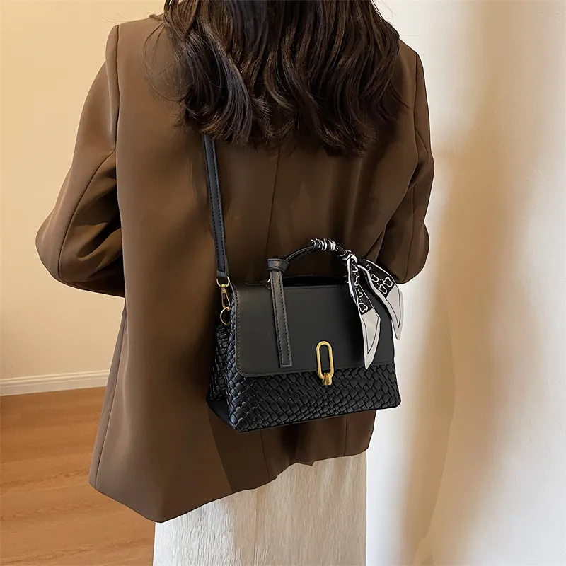 ROUNDOT PU Crossbody Bags Shoulder Bags Women's Coffee & Green/Brown & White/Black/Coffee-17