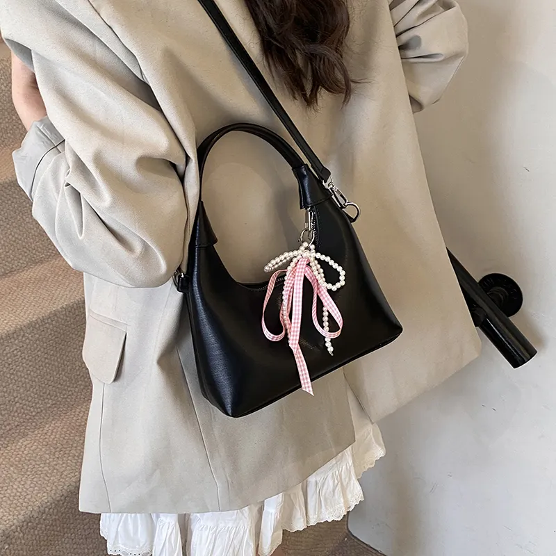ROUNDOT PU Crossbody One Shoulder Handbags Regular Women's White/Silver/Black/Blue/Pink-19