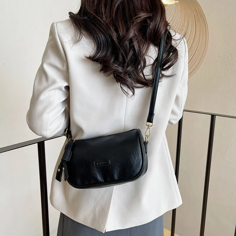 ROUNDOT PU Crossbody Bag Women's Black/Khaki/Coffee-5