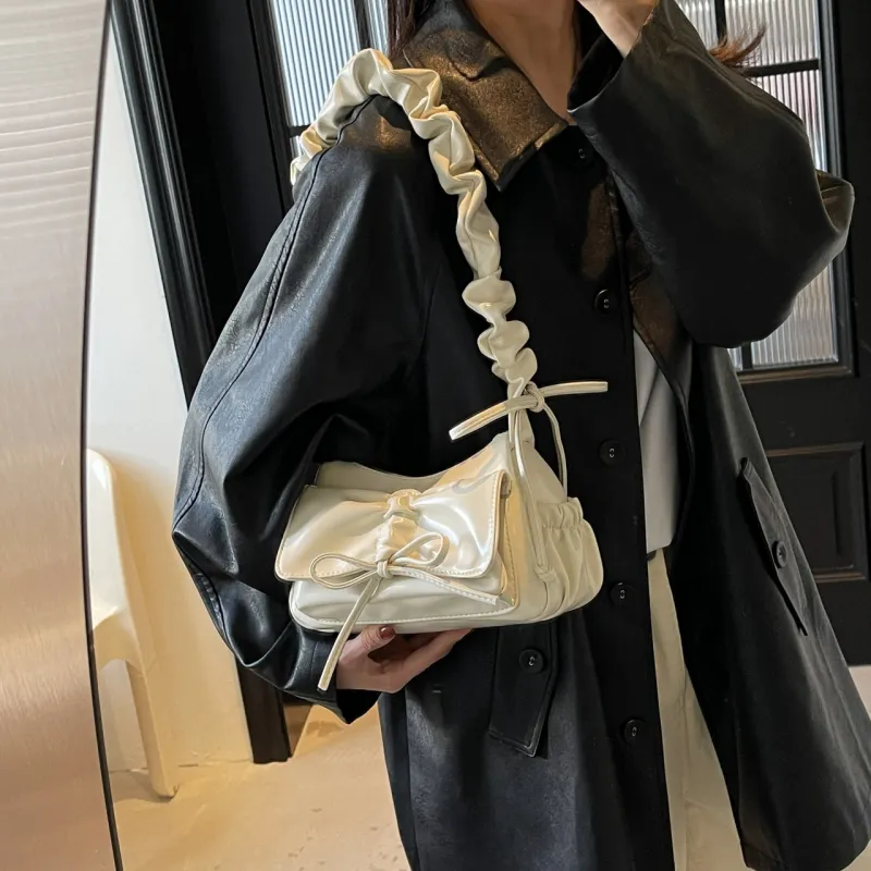 ROUNDOT PU Shoulder Bag Crossbody Bag Women's White/Silver/Black/Red-1