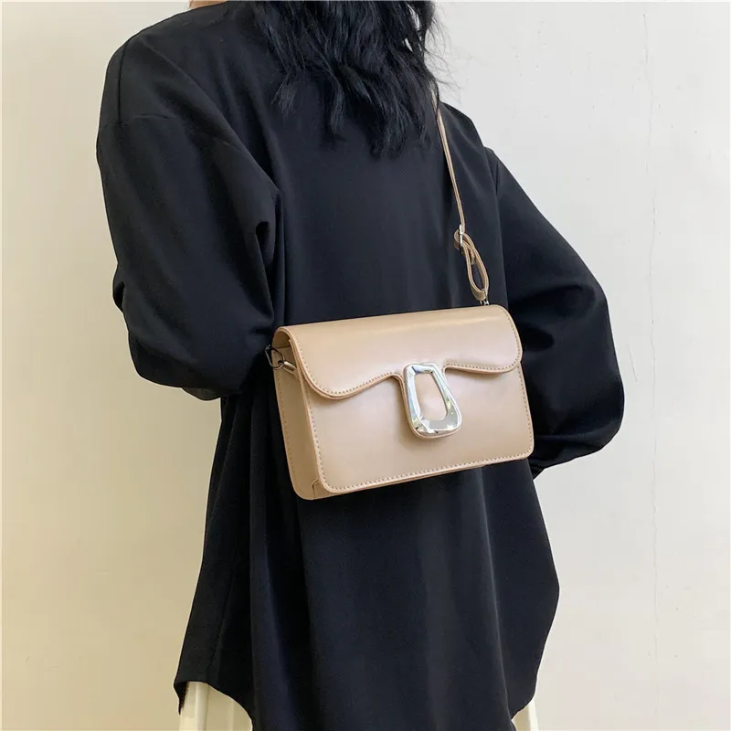 ROUNDOT Pu Crossbody Bag Shoulder Bag Regular Women's White Black/Khaki/Rose Red/Brown-17
