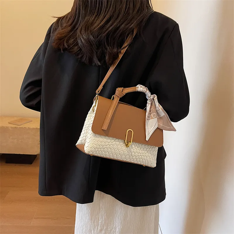 ROUNDOT PU Crossbody Bags Shoulder Bags Women's Coffee & Green/Brown & White/Black/Coffee-13