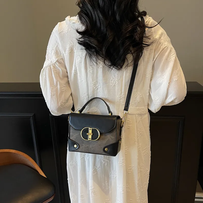 ROUNDOT PU Crossbody Bag Women's White/Black/Blue/Coffee-12