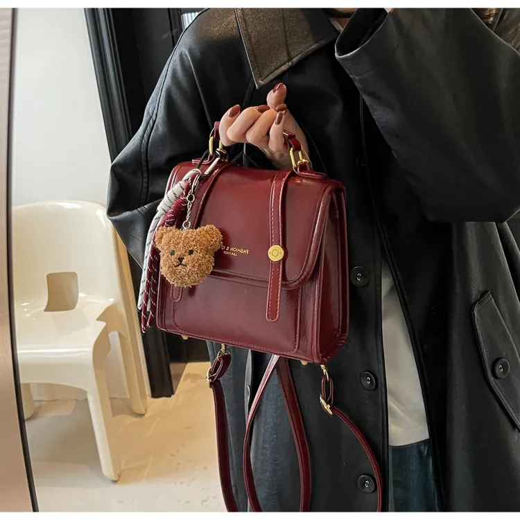 ROUNDOT PU Backpack Regular Women's Ecru/Black/Burgundy/Coffee-15