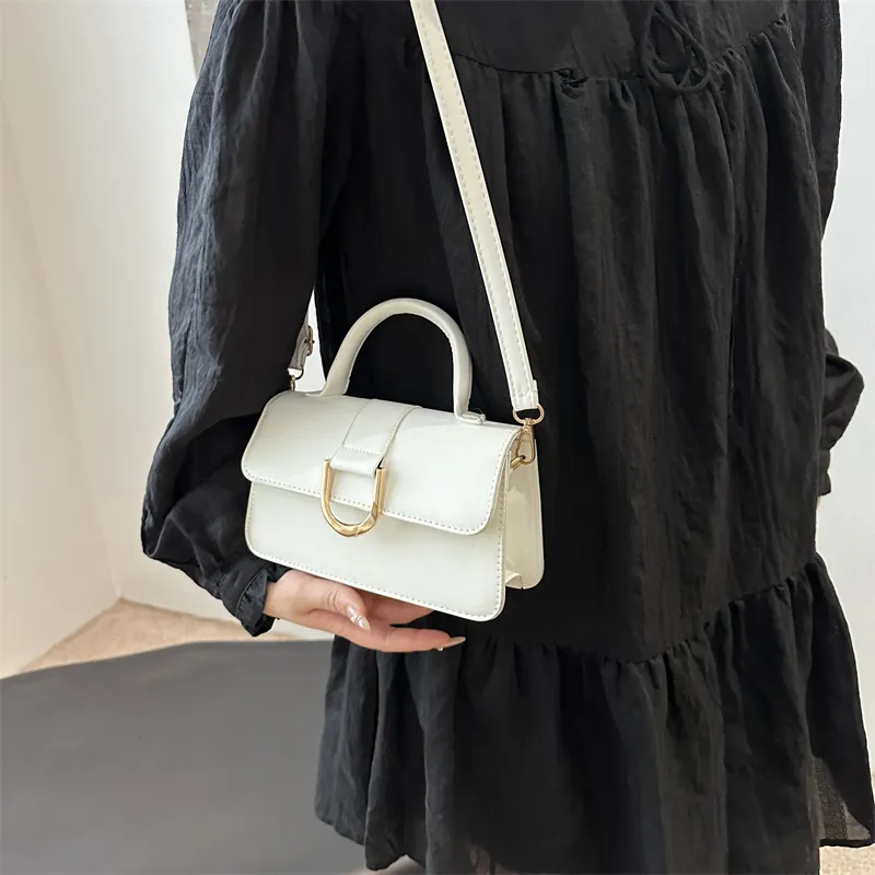 ROUNDOT Crossbody One Shoulder Handbags PU Women's White/Silver/Black/Khaki/Brown-6