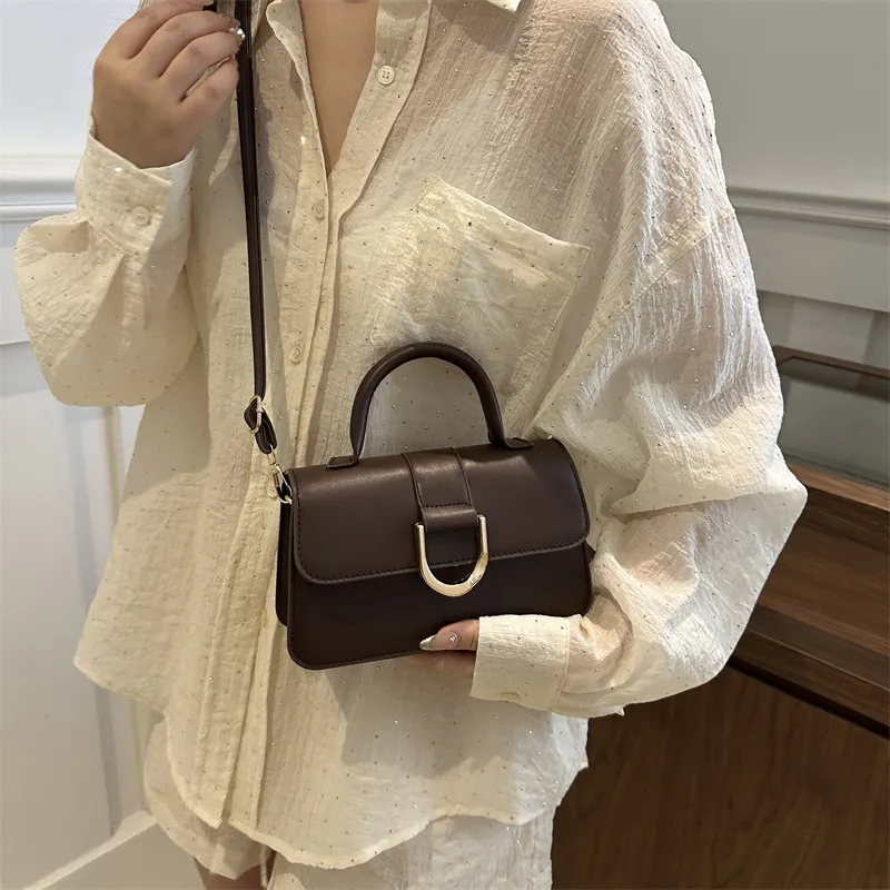 ROUNDOT Crossbody One Shoulder Handbags PU Women's White/Silver/Black/Khaki/Brown-32