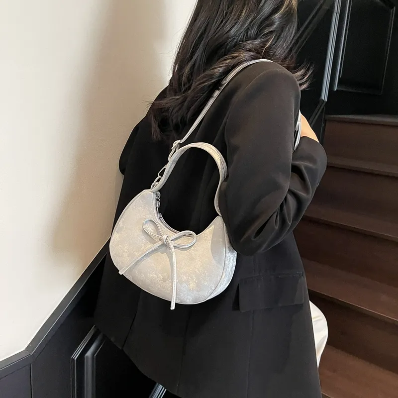 ROUNDOT PU Crossbody One Shoulder Handbags Regular Women's White/Silver/Black/Blue/Pink-12