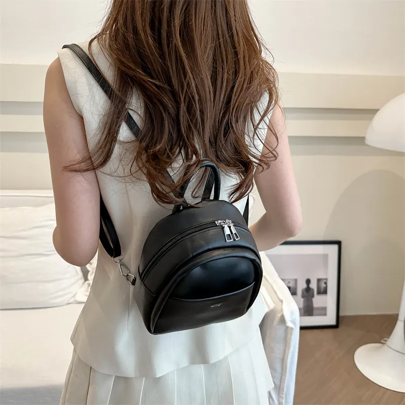 ROUNDOT PU Backpacks Backpack Women's White/Silver/Black/Pink/Yellow-16