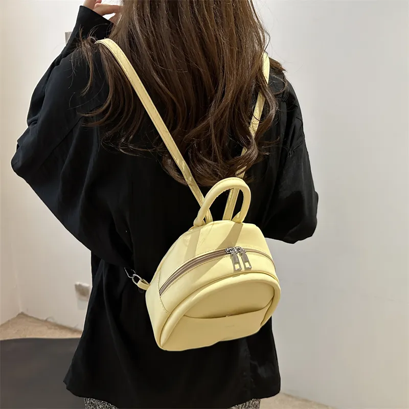 ROUNDOT PU Backpacks Backpack Women's White/Silver/Black/Pink/Yellow-33