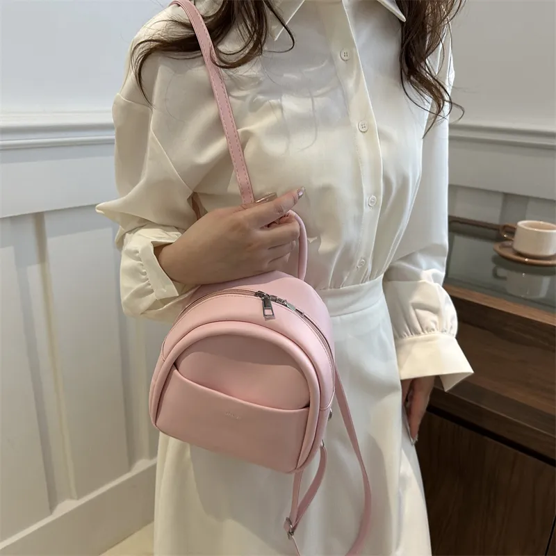 ROUNDOT PU Backpacks Backpack Women's White/Silver/Black/Pink/Yellow-22