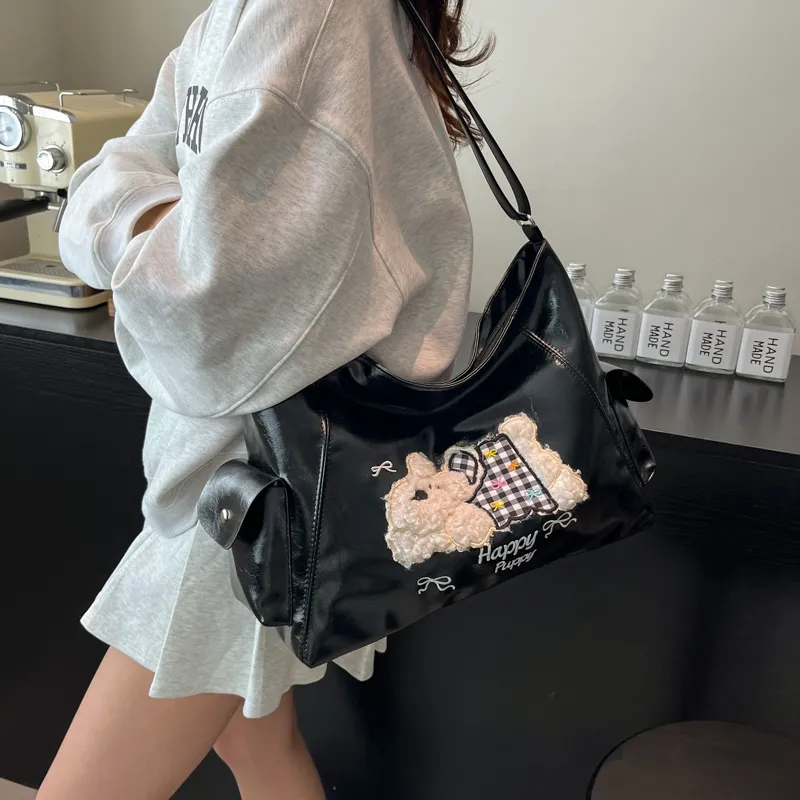 ROUNDOT PU Crossbody Bag Tote Regular Women's White/Black/Blue/Pink-13