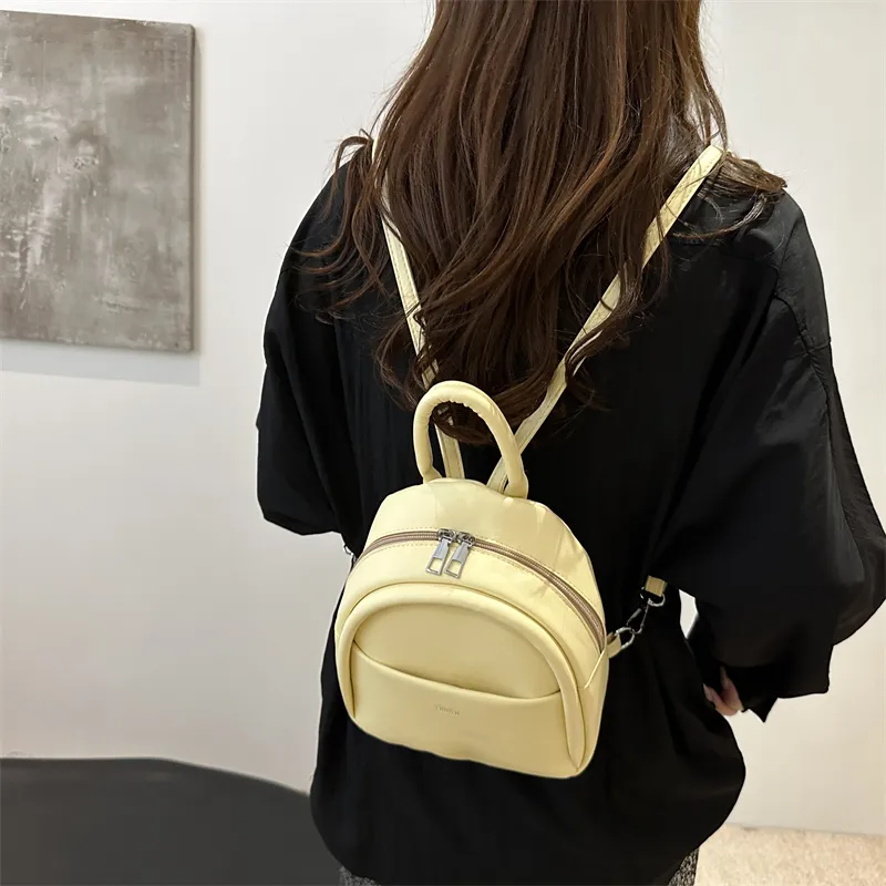ROUNDOT PU Backpacks Backpack Women's White/Silver/Black/Pink/Yellow-32