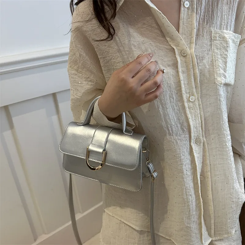 ROUNDOT Crossbody One Shoulder Handbags PU Women's White/Silver/Black/Khaki/Brown-9