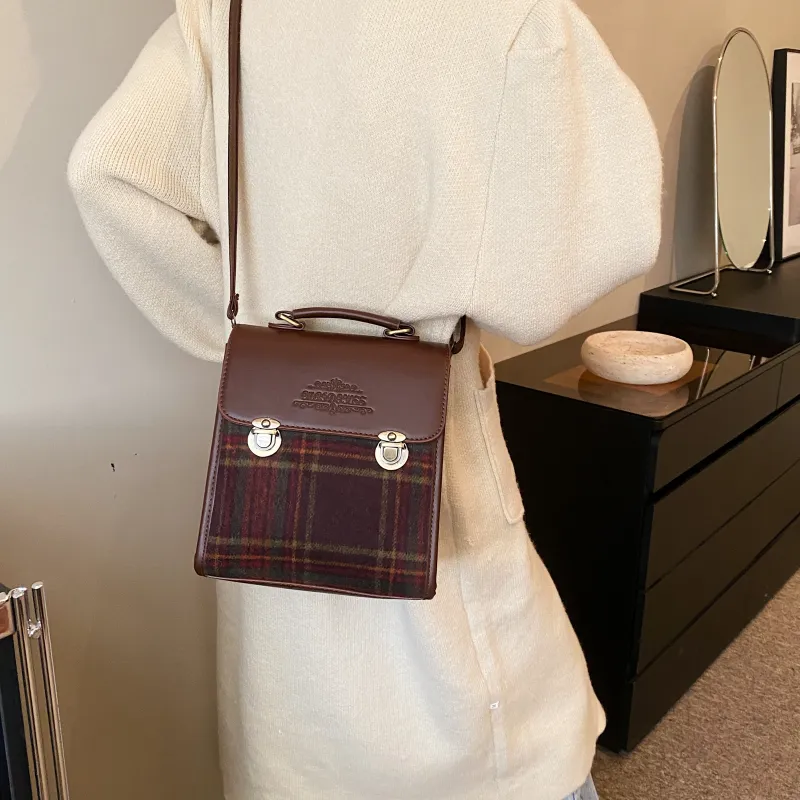ROUNDOT PU Handbag Shoulder Bag Backpack Regular Women's Khaki/Coffee/Brown-18
