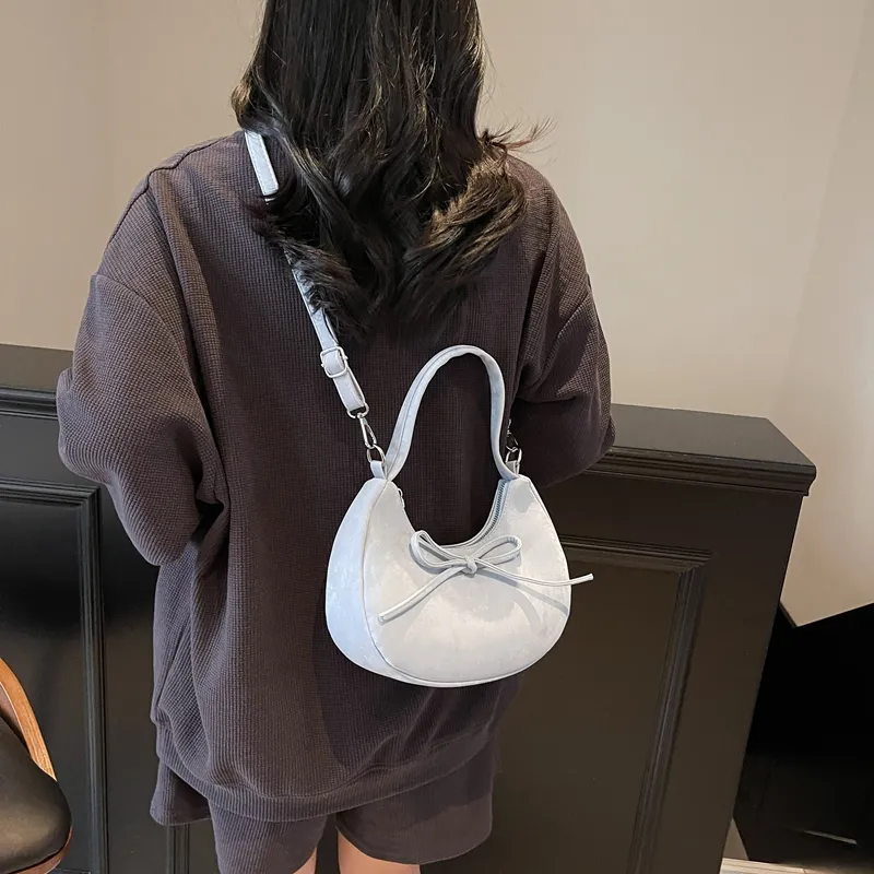 ROUNDOT PU Crossbody One Shoulder Handbags Regular Women's White/Silver/Black/Blue/Pink-23