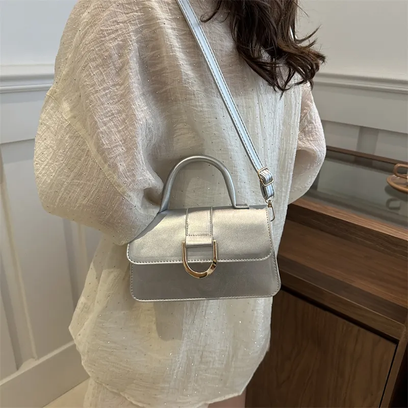 ROUNDOT Crossbody One Shoulder Handbags PU Women's White/Silver/Black/Khaki/Brown-11