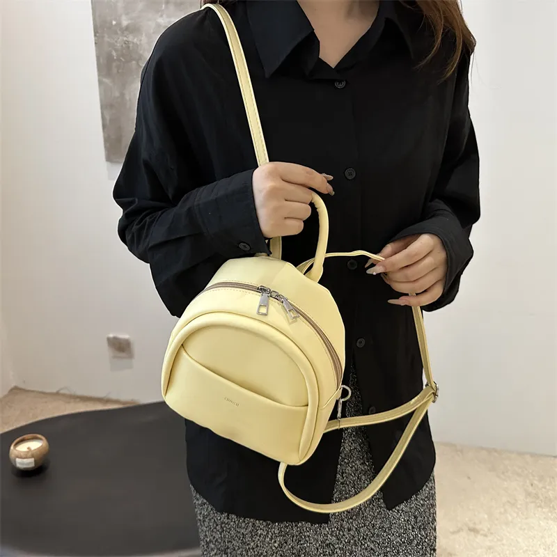 ROUNDOT PU Backpacks Backpack Women's White/Silver/Black/Pink/Yellow-29