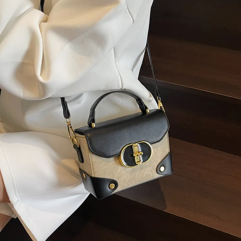 ROUNDOT PU Crossbody Bag Women's White/Black/Blue/Coffee-3