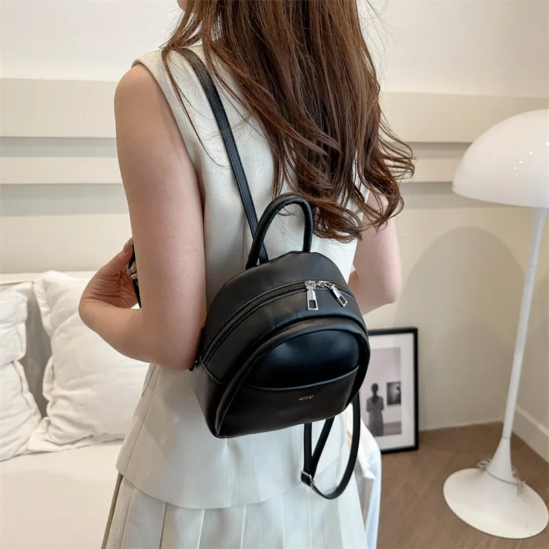 ROUNDOT PU Backpacks Backpack Women's White/Silver/Black/Pink/Yellow-19