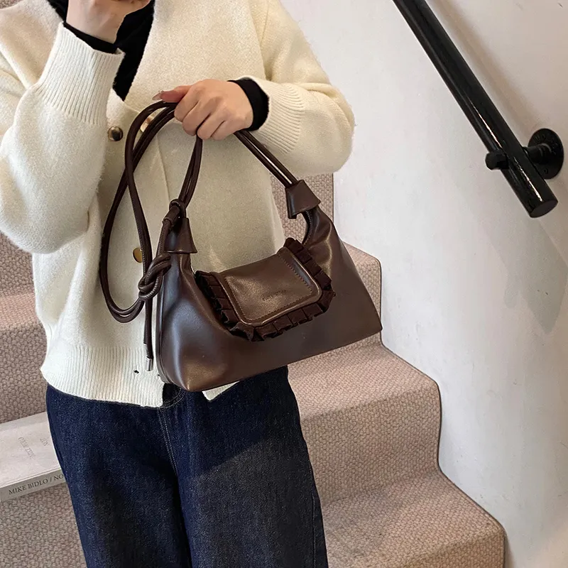 ROUNDOT PU Crossbody Bag Women's Black/Khaki/Coffee-16