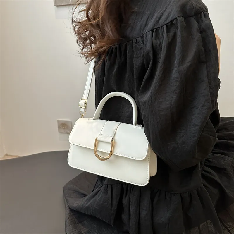 ROUNDOT Crossbody One Shoulder Handbags PU Women's White/Silver/Black/Khaki/Brown-1