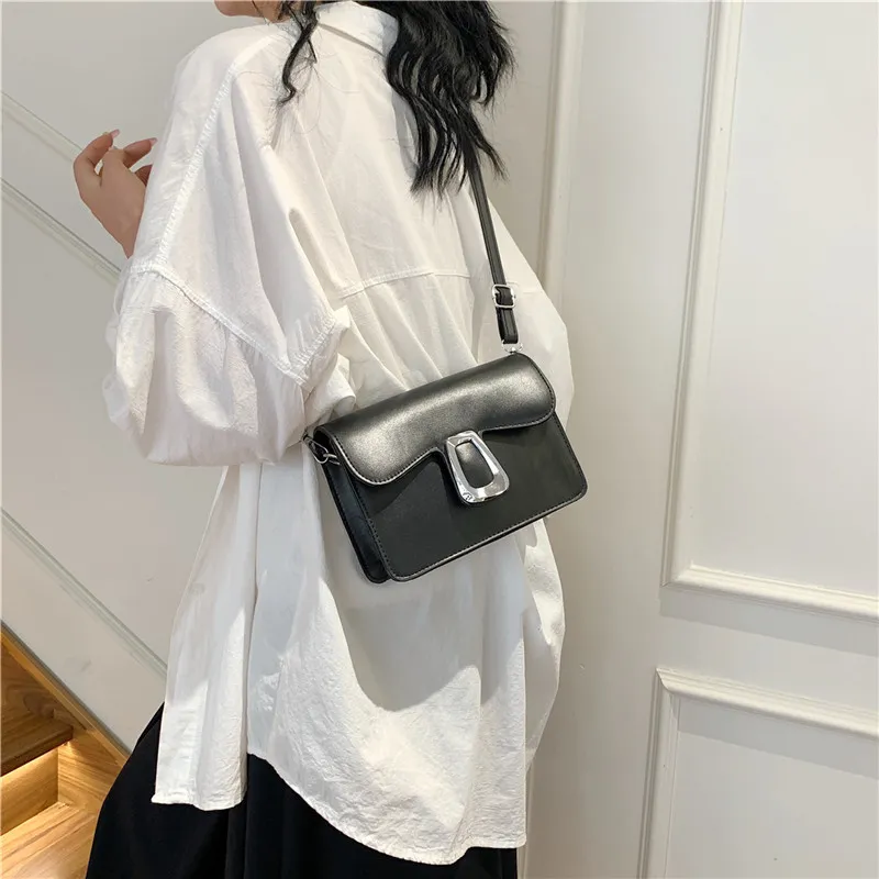 ROUNDOT Pu Crossbody Bag Shoulder Bag Regular Women's White Black/Khaki/Rose Red/Brown-10