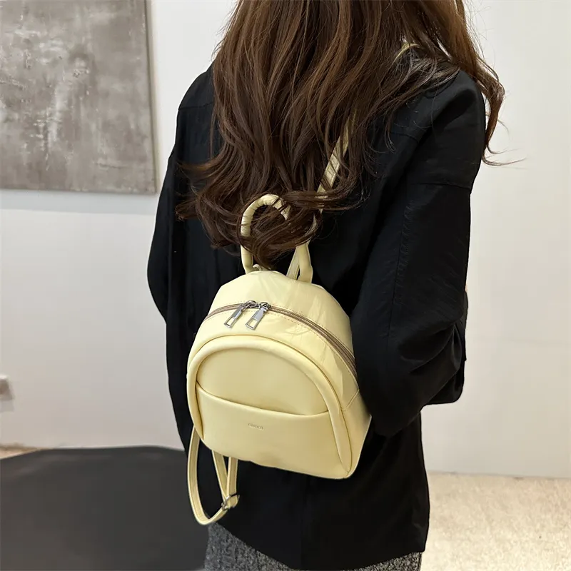 ROUNDOT PU Backpacks Backpack Women's White/Silver/Black/Pink/Yellow-30