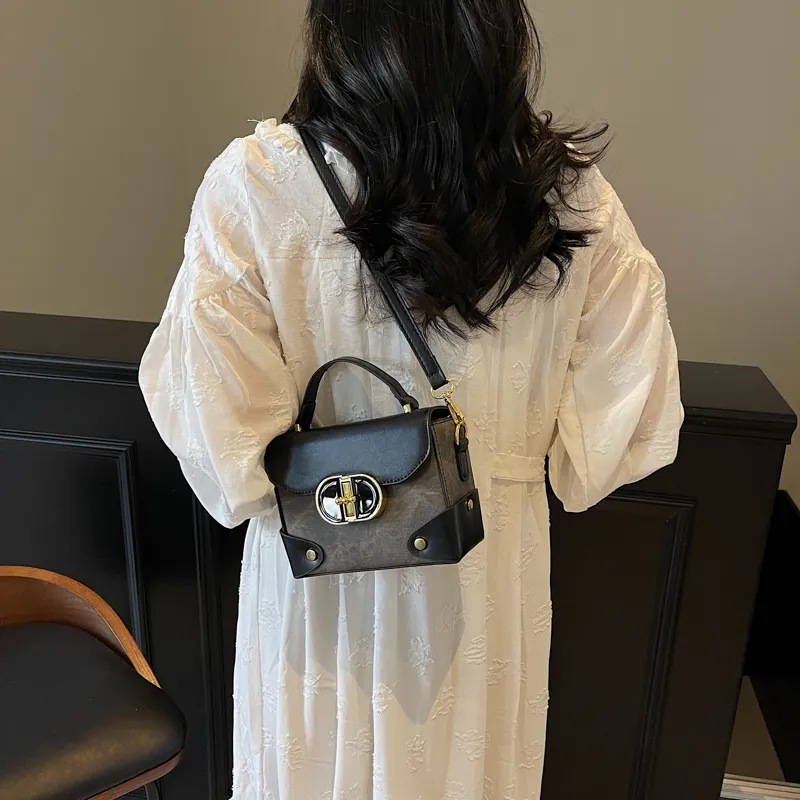 ROUNDOT PU Crossbody Bag Women's White/Black/Blue/Coffee-10