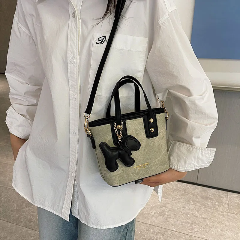 ROUNDOT Tote Bag Shopping Bag Handbag PU Women's Blue/Gray Brown/Black/Gray Black/Pink-15
