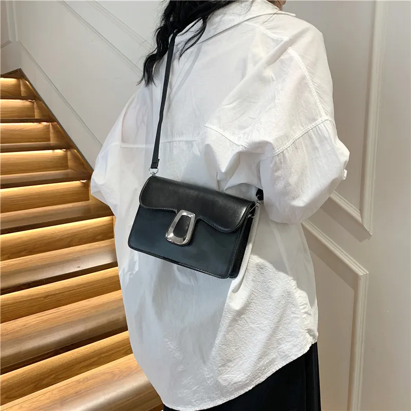 ROUNDOT Pu Crossbody Bag Shoulder Bag Regular Women's White Black/Khaki/Rose Red/Brown-9