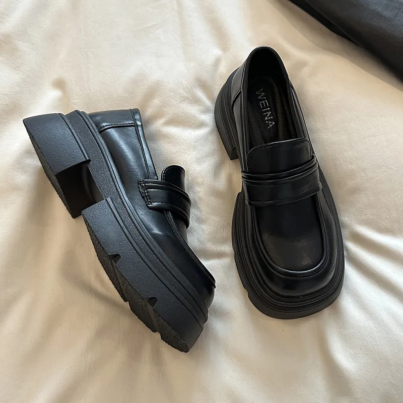 Dao Tu Sen Loafers Women's Matte Black Gloss Black Brown-3