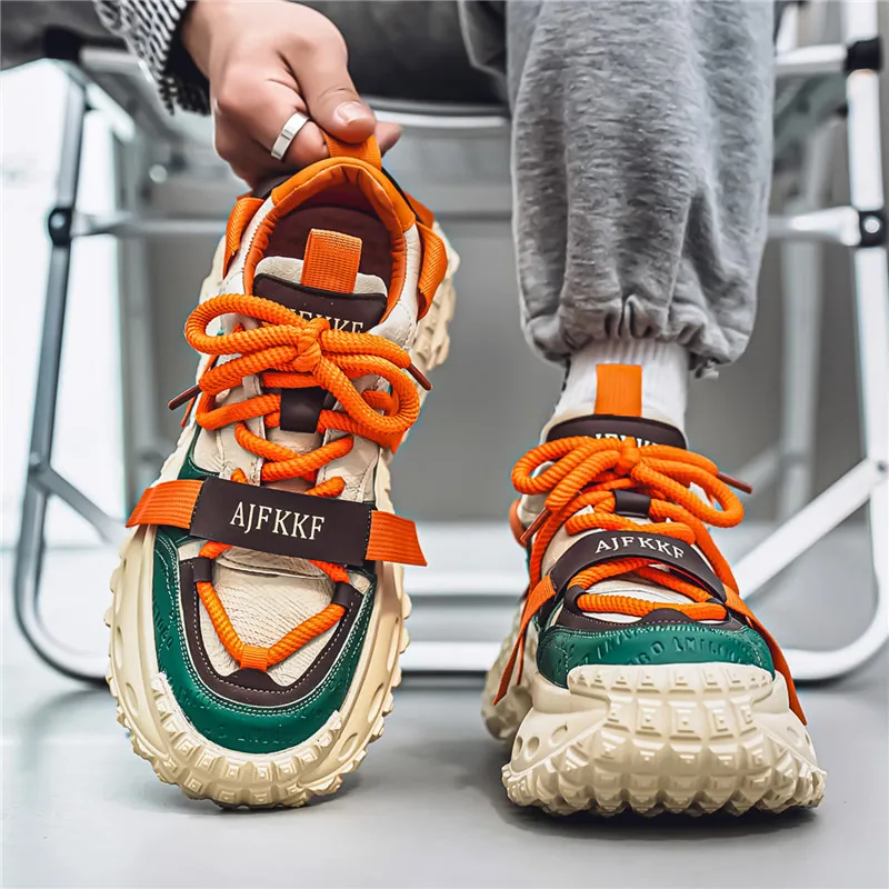 Dao Tu Sen Shock Absorbers With Slip Resistant And Abrasion Resistant Properties Low Top Chunky Sneakers Men's-8