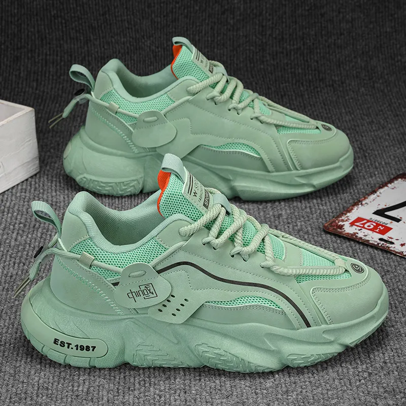 Dao Tu Sen Shock Absorbers Slip Resistant, Abrasion Resistant, Breathable Low Top Chunky Sneakers Men's-2