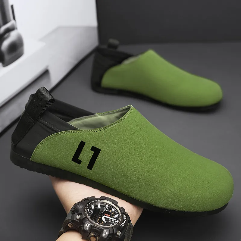 Dao Tu Sen Men's Casual Shoes Men Low Top Grass Green Jasper Black Khaki-4