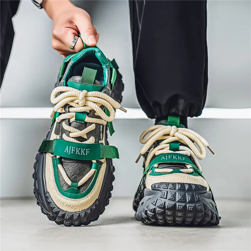 Dao Tu Sen Shock Absorbers With Slip Resistant And Abrasion Resistant Properties Low Top Chunky Sneakers Men's-15