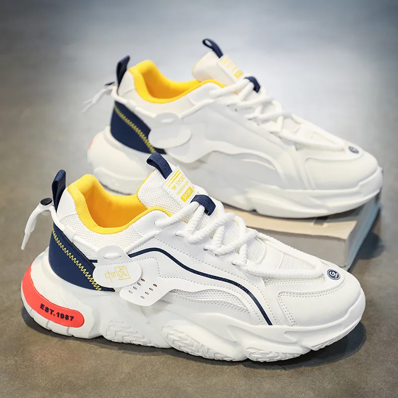 Dao Tu Sen Shock Absorbers Slip Resistant, Abrasion Resistant, Breathable Low Top Chunky Sneakers Men's-9
