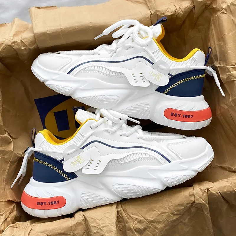 Dao Tu Sen Shock Absorbers Slip Resistant, Abrasion Resistant, Breathable Low Top Chunky Sneakers Men's-11