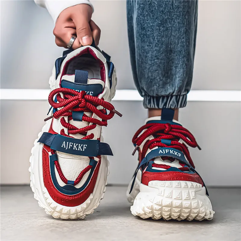 Dao Tu Sen Shock Absorbers With Slip Resistant And Abrasion Resistant Properties Low Top Chunky Sneakers Men's-3