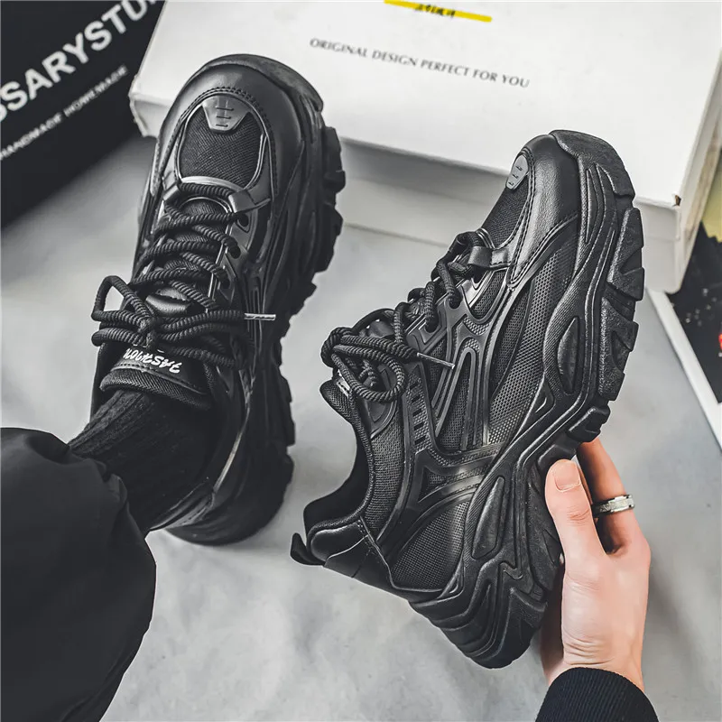 Dao Tu Sen Shock Absorbers With Slip Resistant And Abrasion Resistant Properties Low Top Chunky Sneakers Men's-12