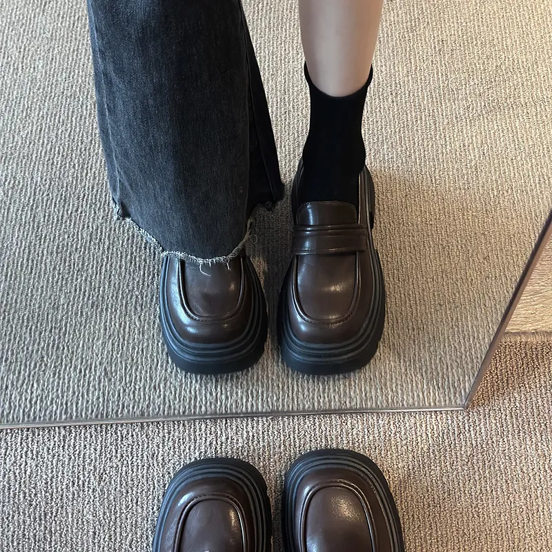 Dao Tu Sen Loafers Women's Matte Black Gloss Black Brown-14