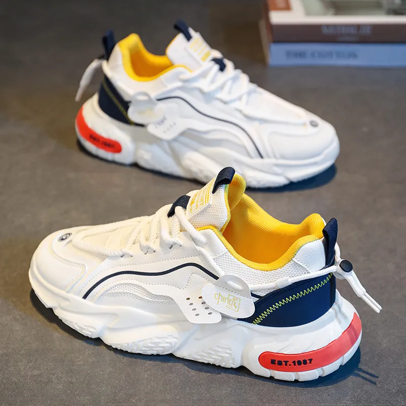 Dao Tu Sen Shock Absorbers Slip Resistant, Abrasion Resistant, Breathable Low Top Chunky Sneakers Men's-10